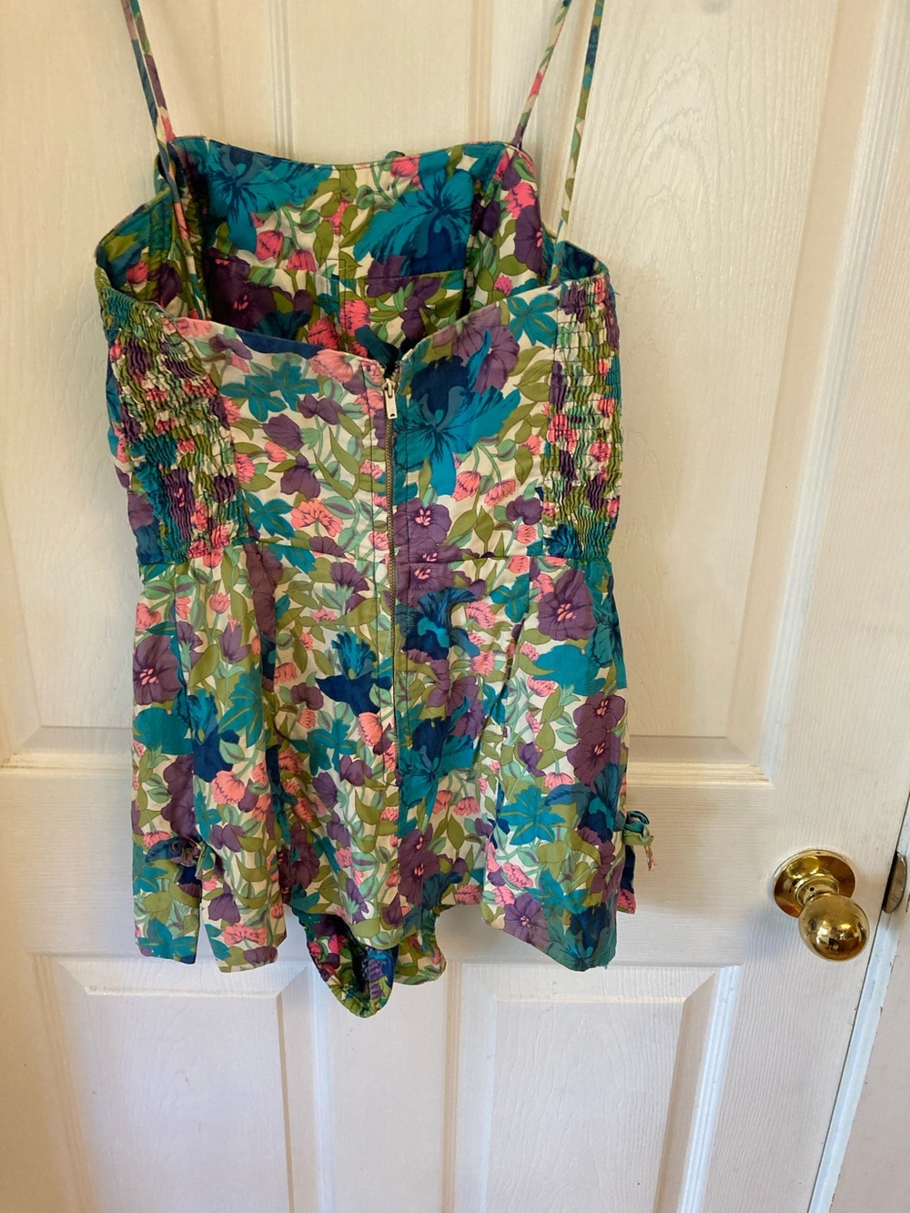VTG Kahala Hawaii One-Piece Swim Romper in Teal & Purple - Picture 6 of 13